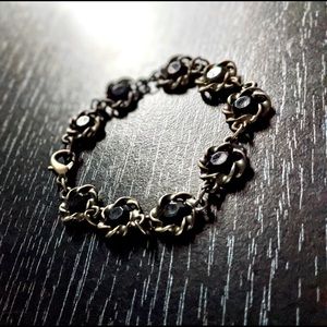 Black Flower Bracelet